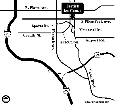 Road Map for Sertich Ice Center